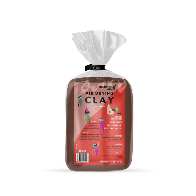 Imagination Studio®  Air Drying Modelling Clay - Terracotta - 12.5KG